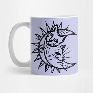 Sun and Moon Cats for Cat Lovers Mug